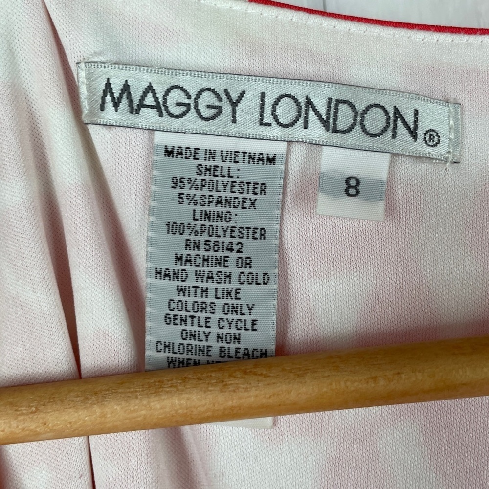 Maggy London Floral Orange/White Dress - Picture 5 of 5